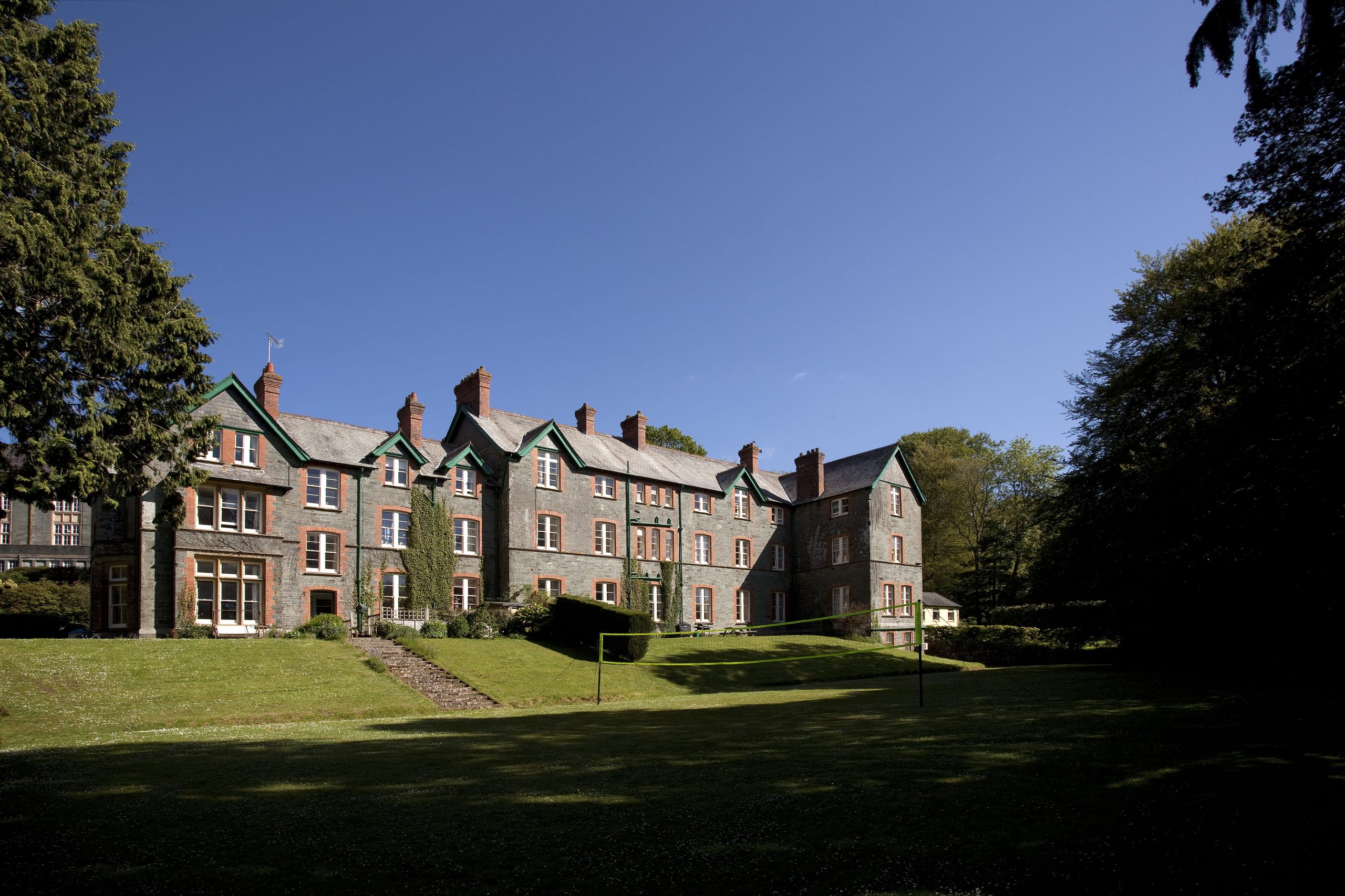 Outside of Mount Kelly School from front entrance