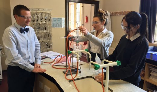 students in the science room