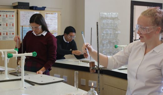 students in the science room