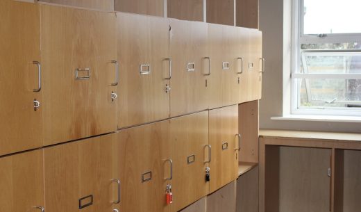 Rows of lockers