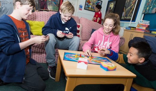 students having fun in the common room