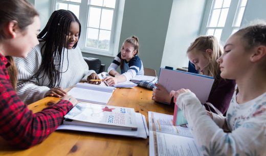 students working at their desks