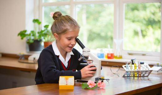 students in the science room