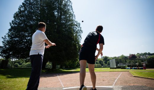 students playing sports