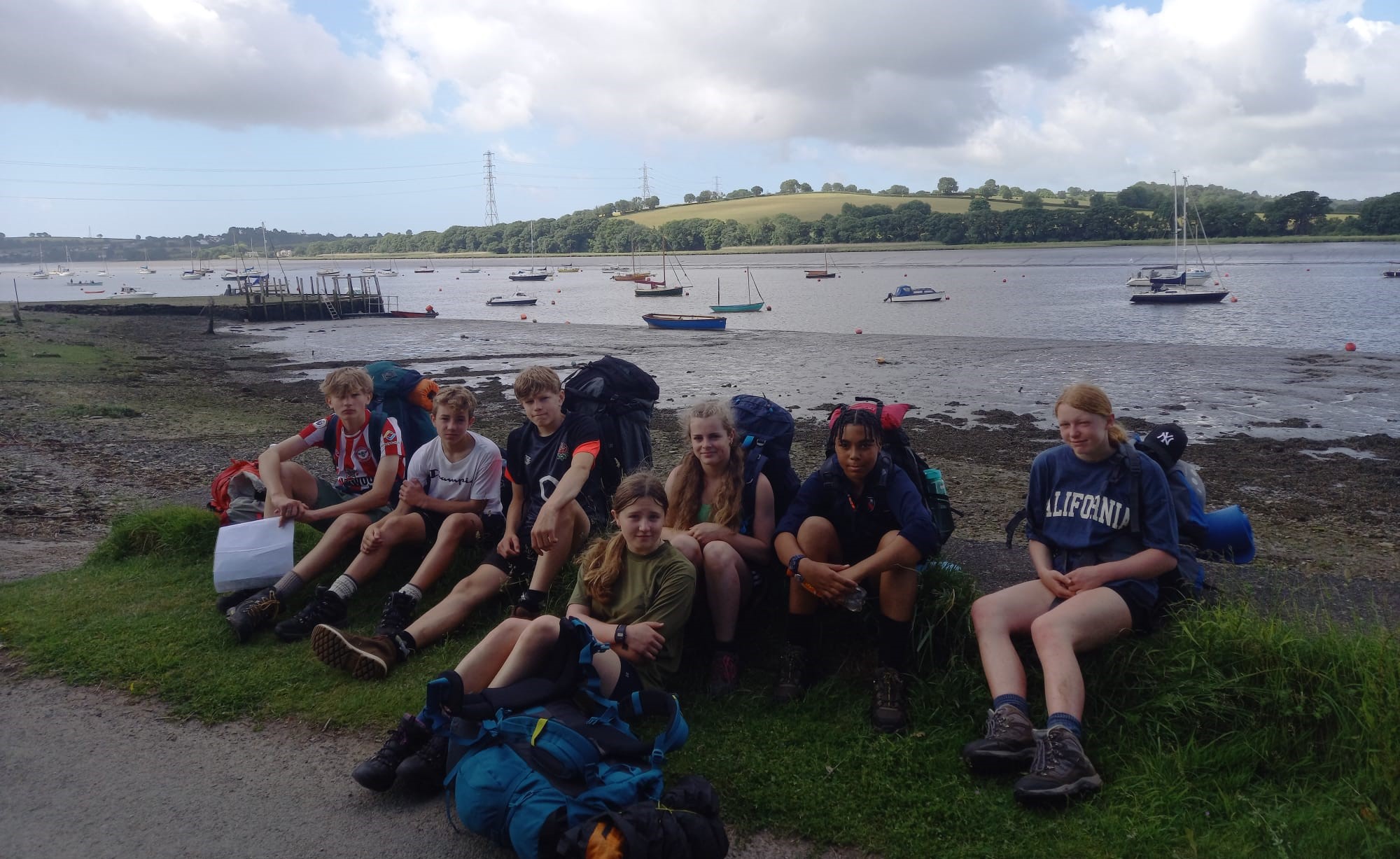 Students on their walk