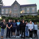 students stood outside Cumberland School