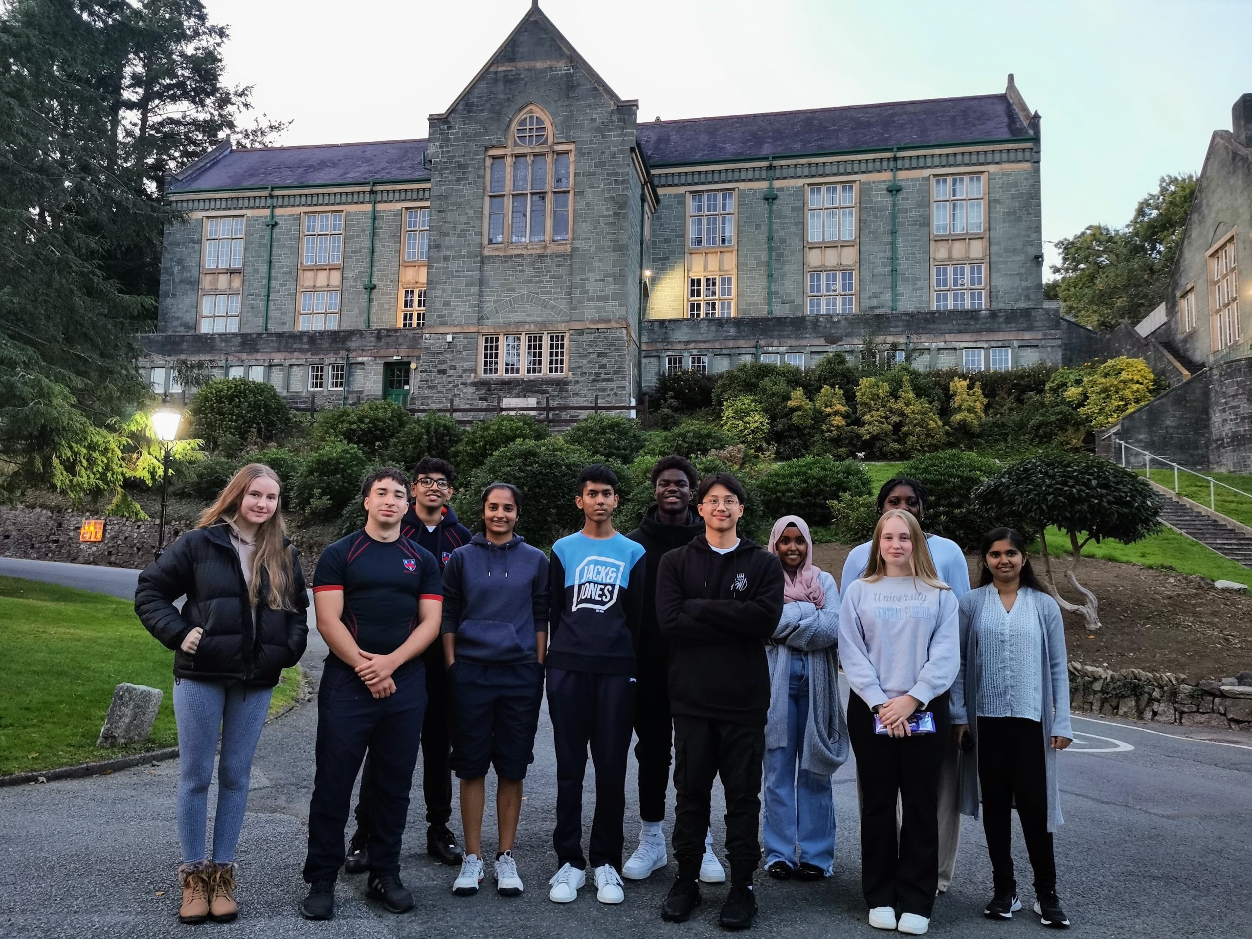 students stood outside Cumberland School