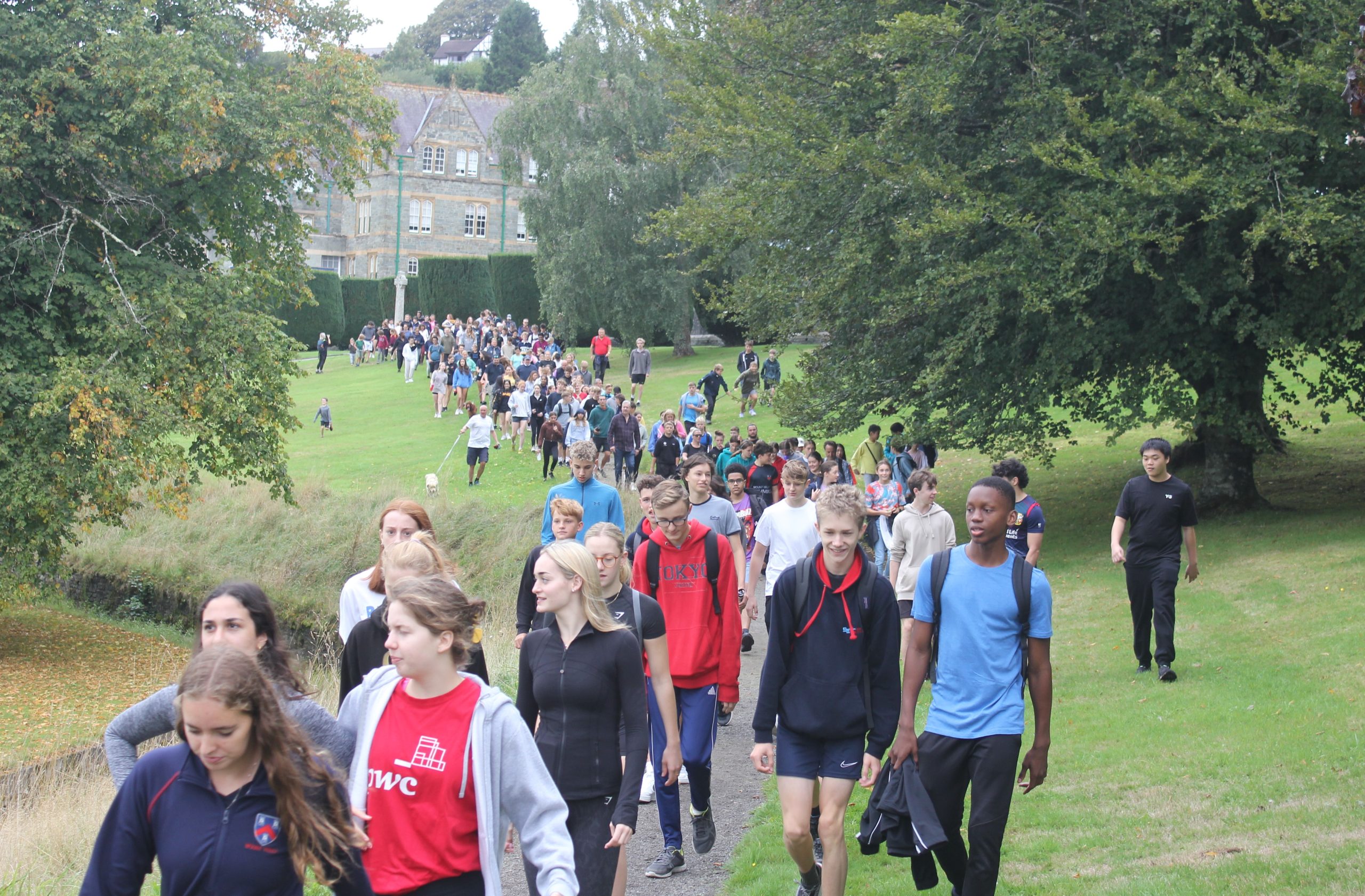 Students on the Cox Tor walk