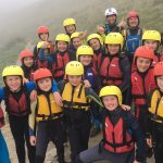 group of students in safety gear