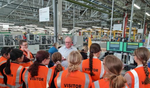 students learning about women in STEM