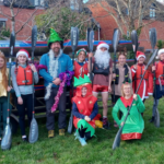 students dressed for christmas