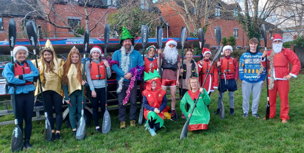 students dressed for christmas