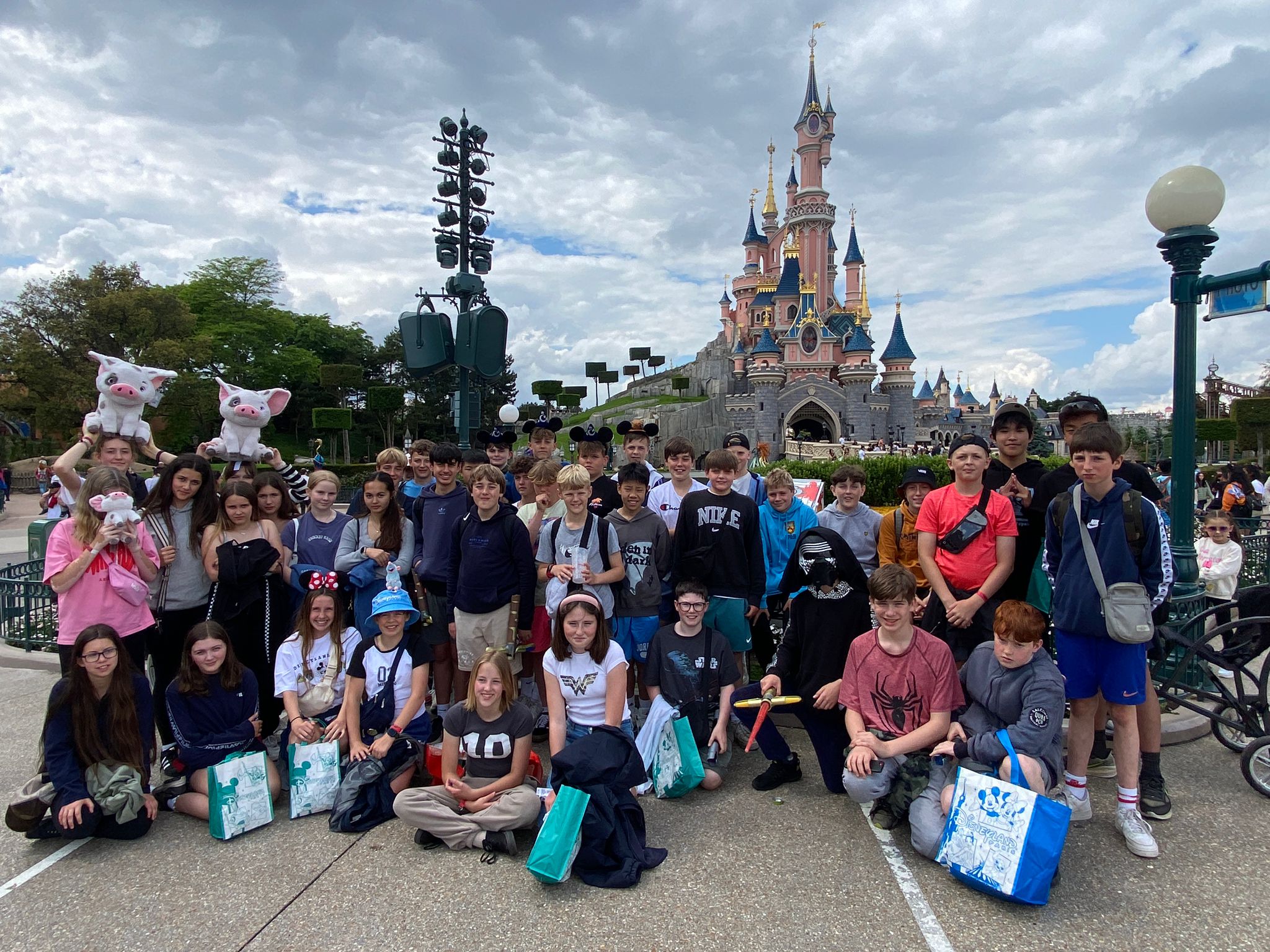 students at disney land