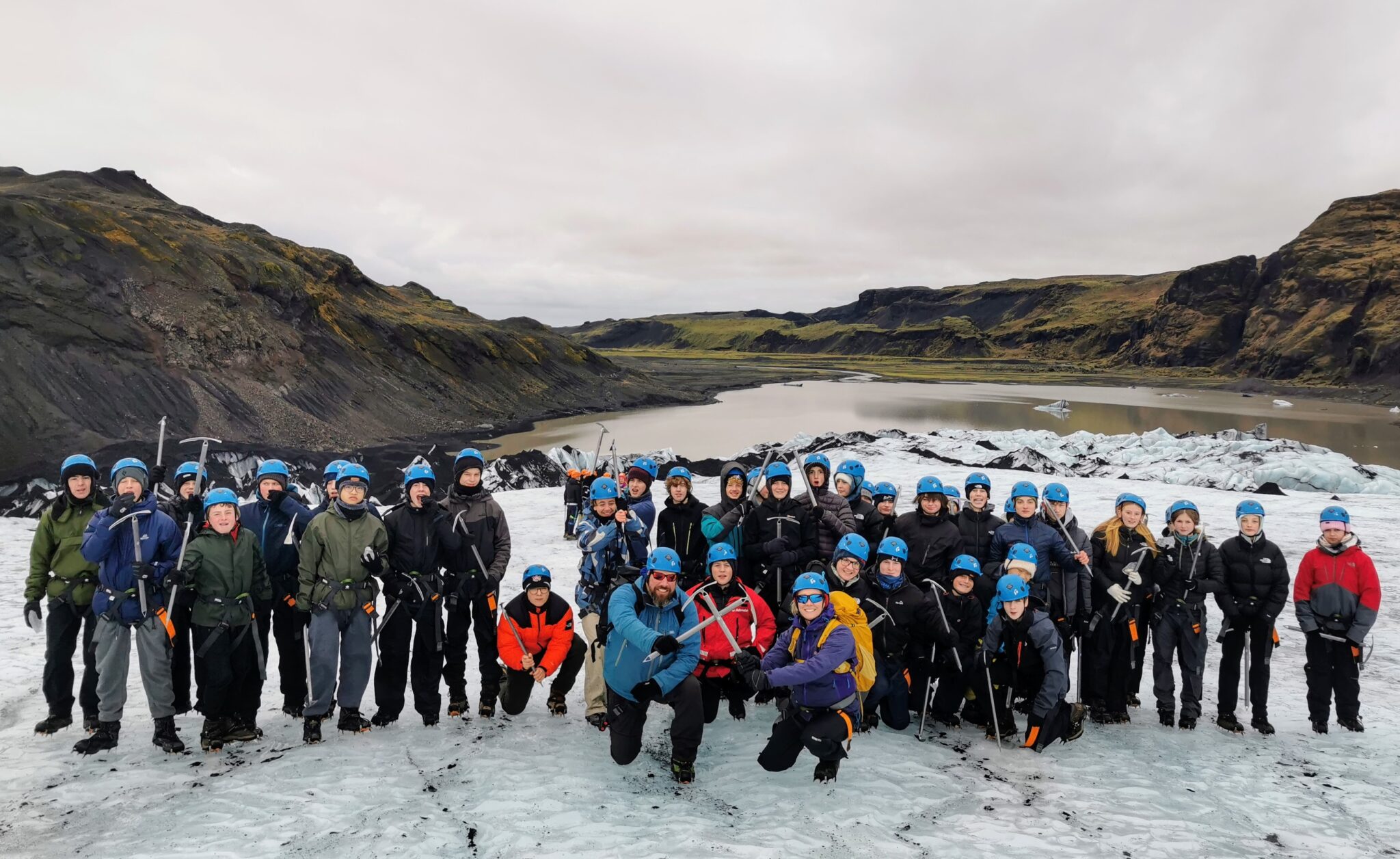group photo in Iceland