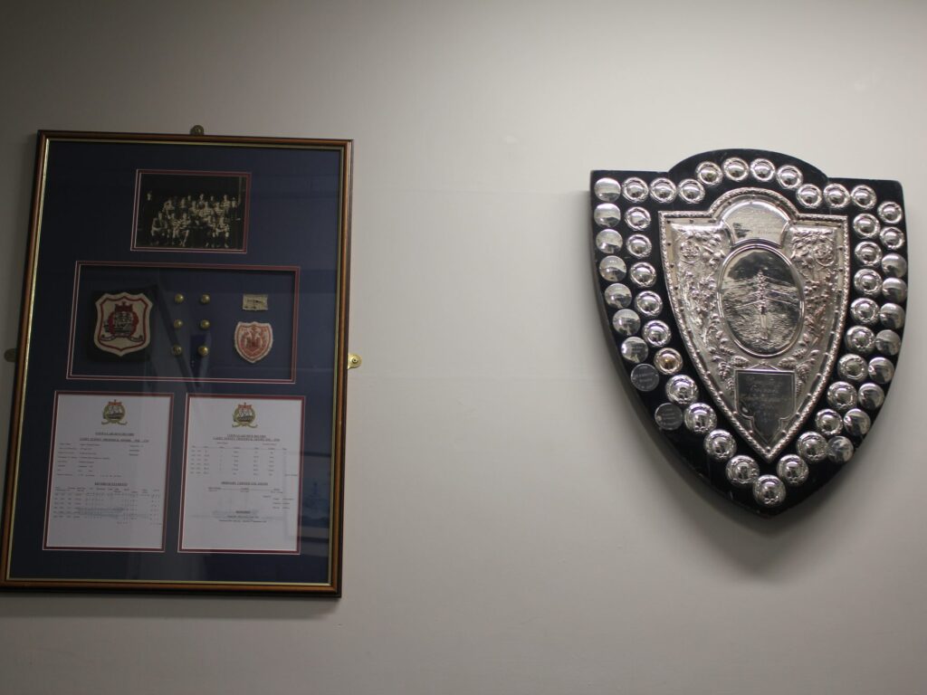 Awards on the wall