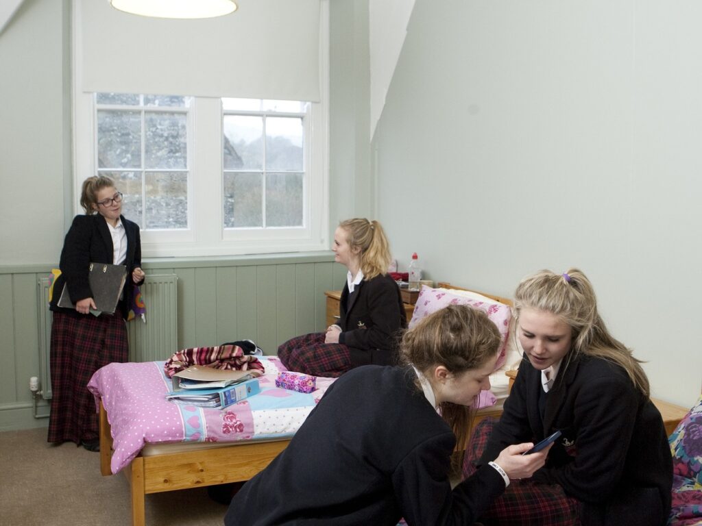 Students in the bedroom