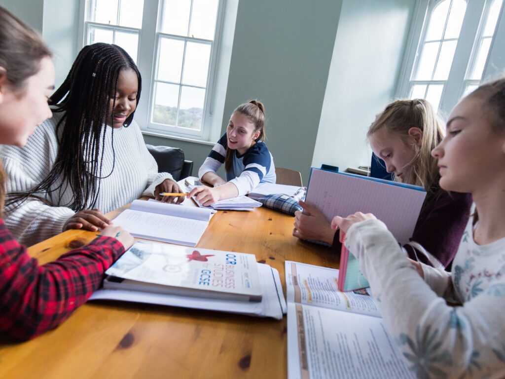 students working at their desks