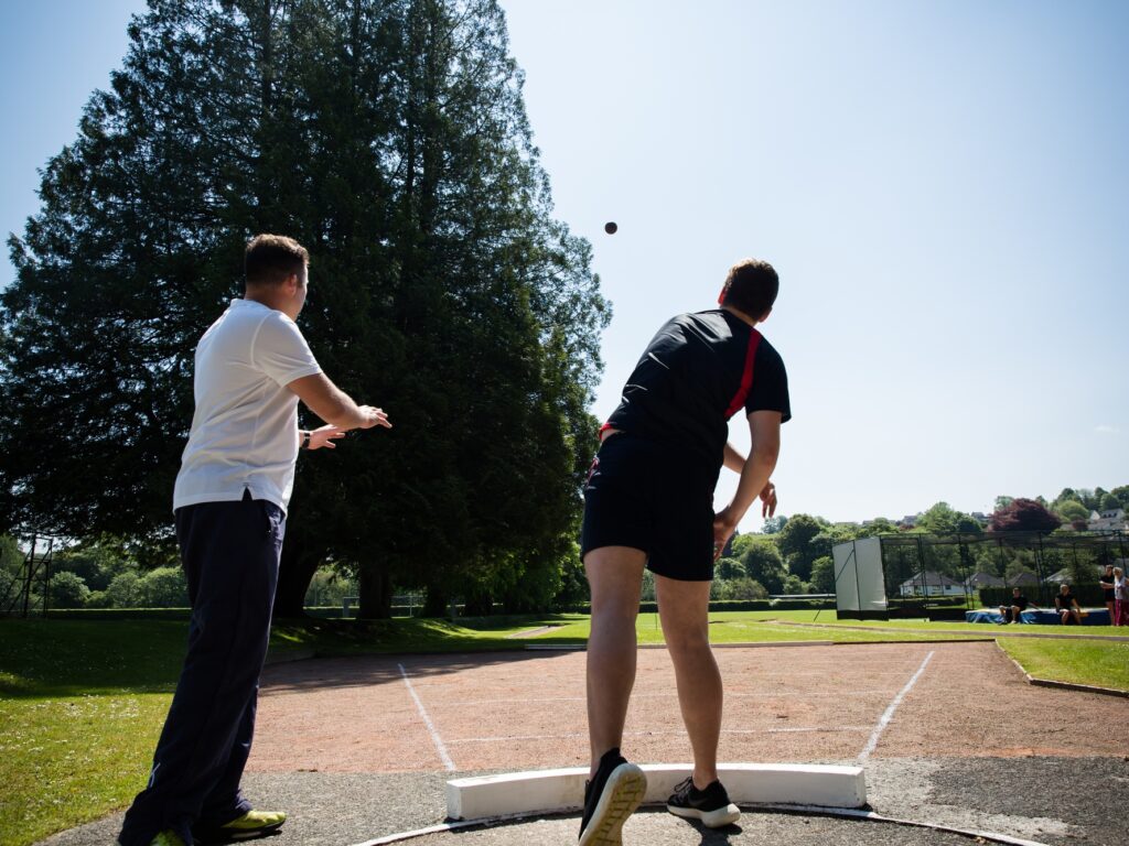 students playing sports