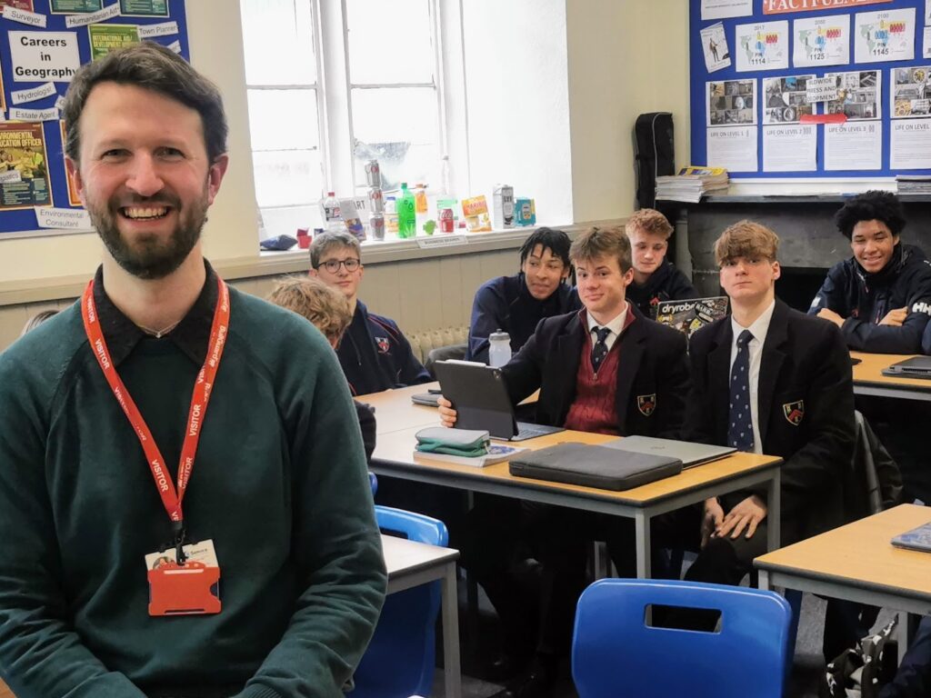 students and teacher