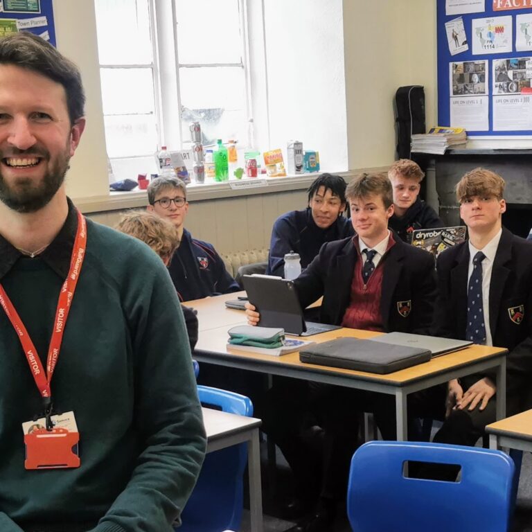 students and teacher