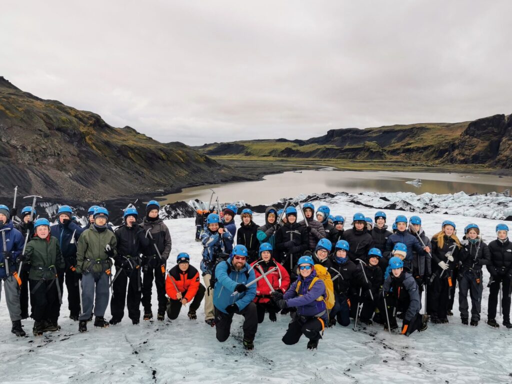 group photo in Iceland
