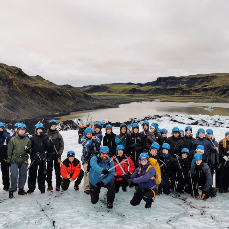 group photo in Iceland